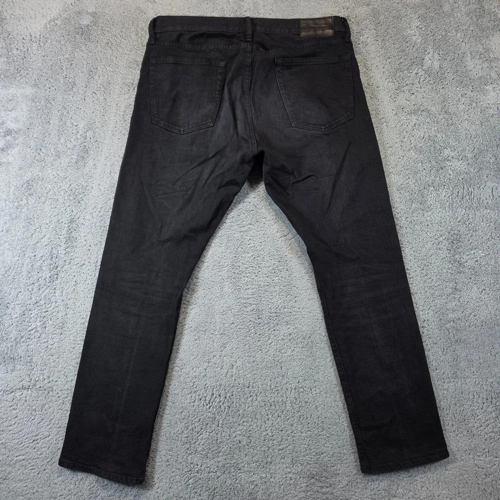 Polo Ralph Lauren Varick Slim Straight Jeans Mens 33x30 Black Denim Stretch